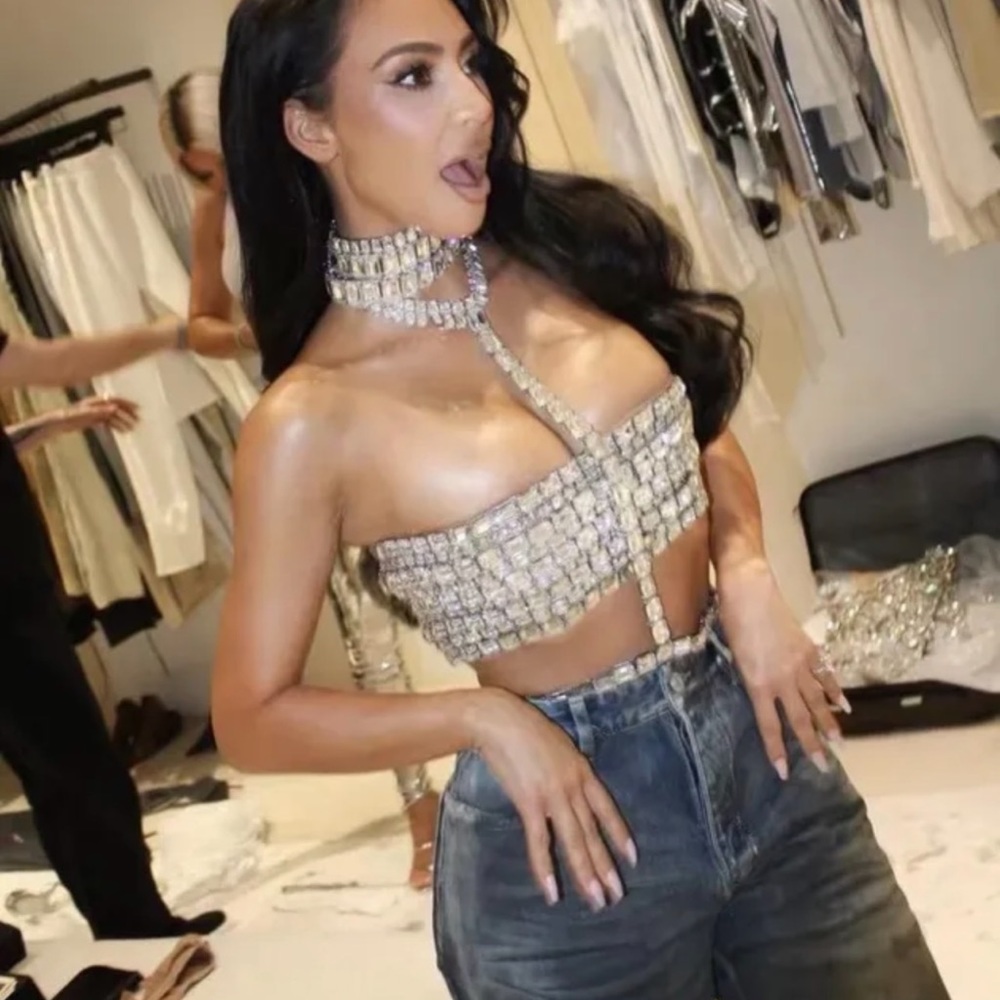 Kim rhinestone top